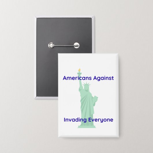 Pro Peace Statue of Liberty 缶バッジ (正面/裏面)