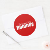 PRO-ROMNEY - ROMNEYのTEXANS -- .png ラウンドシール (封筒)