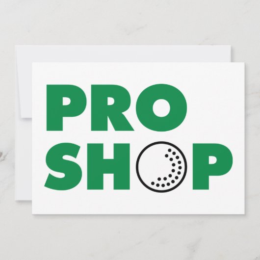 Pro Shop Sign招待状 招待状 (正面)