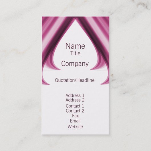 Pro Swirls I名刺、明るい赤紫色 名刺 (正面)