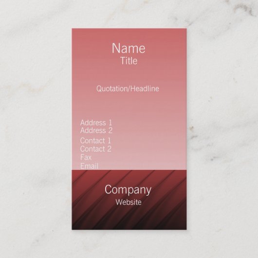 Pro Swirls IIビジネスカード、マルーン 名刺 (正面)