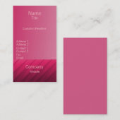 Pro Swirls II名刺、ピンク 名刺 (正面/裏面)