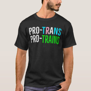 Pro Trans Pro Trains LGBTQ+ 鉄道ファンTシャツ Equali Tシャツ