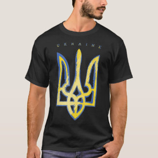 Pro Ukraine Support Flag Symbol Ukrainian Trident  Tシャツ