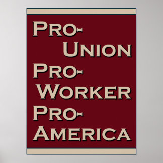 Pro-Union 1940's Design ポスター