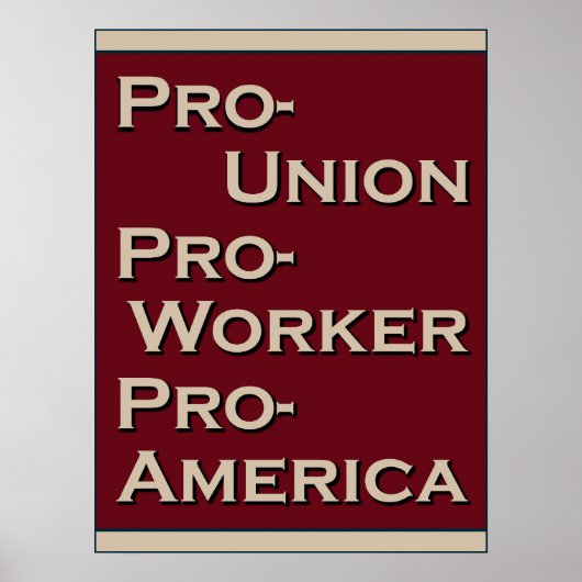 Pro-Union 1940's Design ポスター (正面)