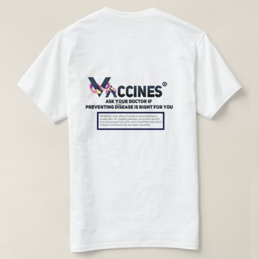 Pro Vaccineロゴ Tシャツ (デザイン裏面)