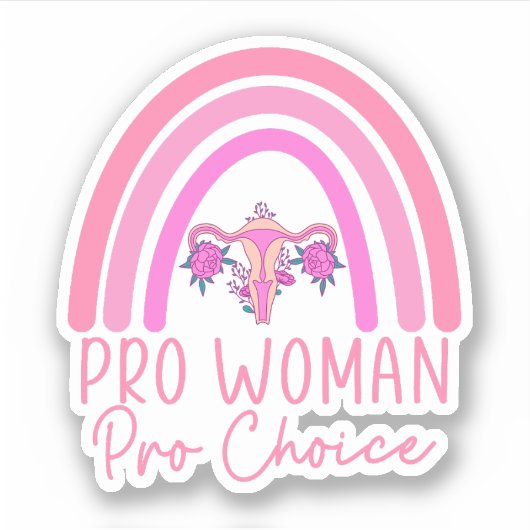 Pro Women Pro Choice，フェミニスト，私の体私の選択 シール (正面)