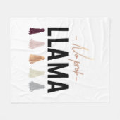 Probのラマ|の金ゴールドのふさ無し フリースブランケット (正面(横))