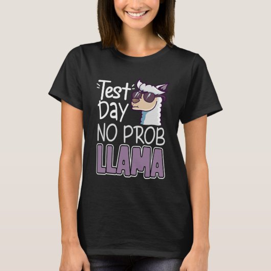 Prob Llamaテスト日女性用シャツ教え Tシャツ (正面)
