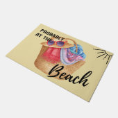 Probably at the Beach Tropical Coastal Doormat ドアマット (アングル)