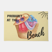 Probably at the Beach Tropical Coastal Doormat ドアマット (正面)