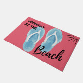 Probably at the Beach Tropical Coastal Doormat ドアマット (アングル)