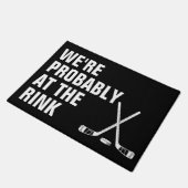 Probably At The Rink Hockey ドアマット (アングル)