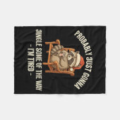 Probably Just Gonna Jingle Some Of The Way Raccoon フリースブランケット (正面(横))