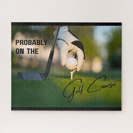 Probably on the Golf Course Golf Lovers ジグソーパズル (横)