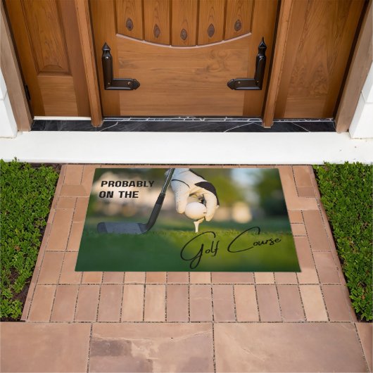 Probably on the Golf Course Golf Lovers Doormat ドアマット (室外)