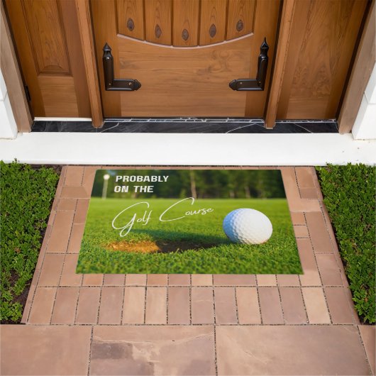 Probably on the Golf Course Golf Lovers Doormat ドアマット (室外)
