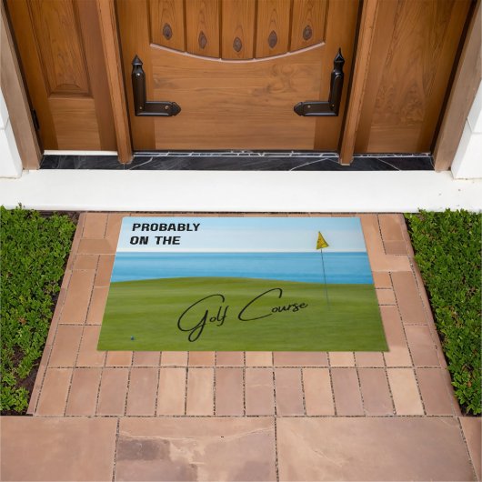 Probably on the Golf Course Golf Lovers Doormat ドアマット (室外)