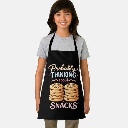 Probably Thinking About Snacks – Funny エプロン (インサイチュ)