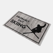 Probaly Out Skiing Simple ドアマット (アングル)