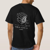 Problem Solver By Logic | Minimalist Rubik's Cube Tシャツ (裏面)