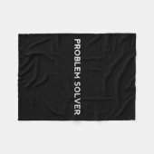 Problem Solver Sitive Attitude Action Entrepreneur フリースブランケット (正面(横))