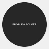 Problem Solver Sitive Attitude Action Entrepreneur ラウンドシール (正面)