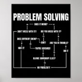 Problem Solving Chart Geek Nerd Computer Programme ポスター (正面)