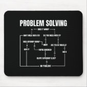 Problem Solving Chart Geek Nerd Computer Programme マウスパッド (正面)