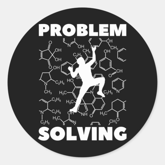 Problem Solving Climber, Rock Climbing Chemistry,  ラウンドシール (正面)