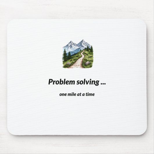 Problem solving... one mile at at time マウスパッド (正面)
