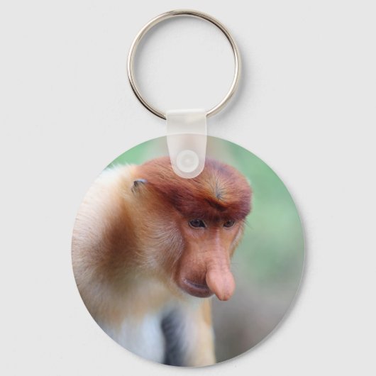 Proboscis monkey Labuk Bay Borneo キーホルダー (正面)