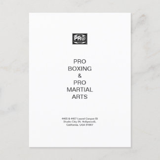 #PROBOXINGと#PROMARTIALARTS シーズンポストカード