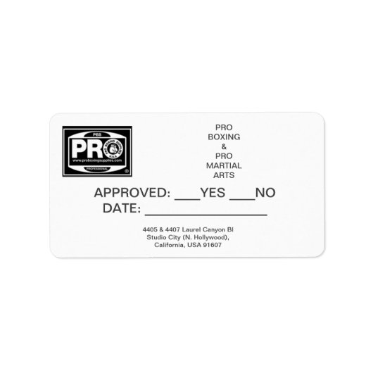 #PROBOXINGと#PROMARTIALARTS ラベル (正面)