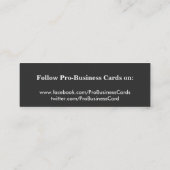 ProBusinessCardsの細いプロフィールカード スキニー名刺 (裏面)