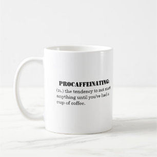 "Procaffeinating"の-クラシックで白いマグ コーヒーマグカップ