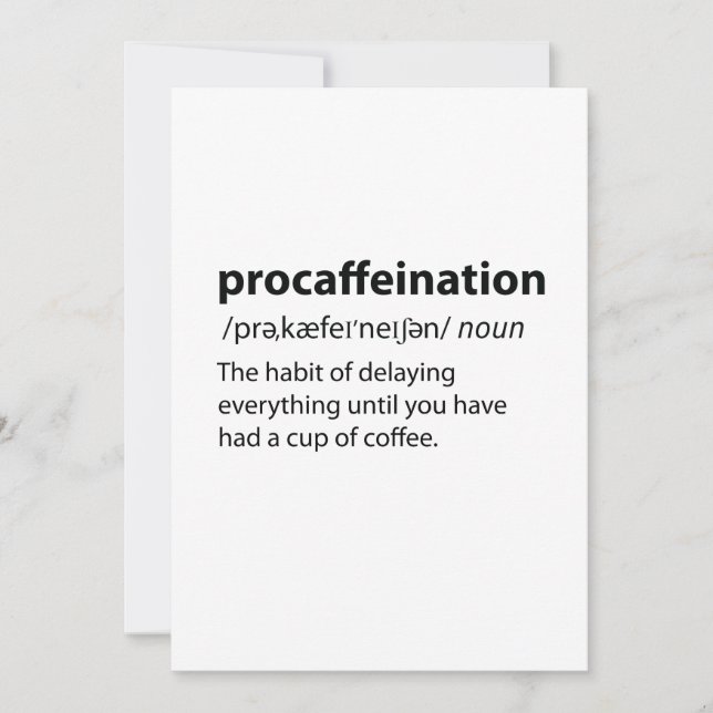 Procaffeinationディクおもしろいショナリ定義 (正面)