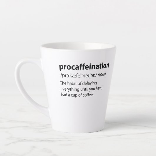 Procaffeinationディクおもしろいショナリ定義 カフェラテマグ (左)