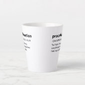 Procaffeinationディクおもしろいショナリ定義 カフェラテマグ (正面)