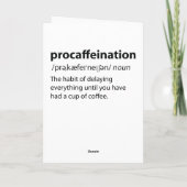 Procaffeinationディクおもしろいショナリ定義 シーズンカード (裏面)