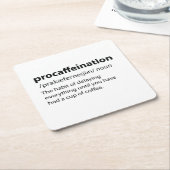 Procaffeinationディクおもしろいショナリ定義 スクエアペーパーコースター (アングル)