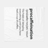 Procaffeinationディクおもしろいショナリ定義 フリースブランケット (正面(横))