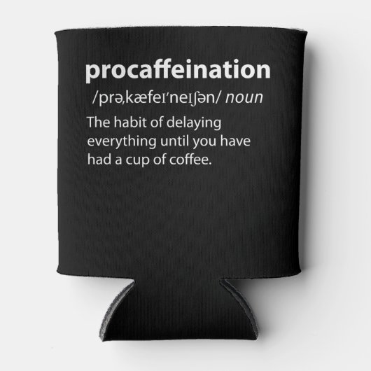 Procaffeinationディクおもしろいショナリ定義 缶クーラー (正面)