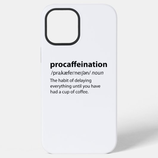 Procaffeinationディクおもしろいショナリ定義 iPhoneケース (裏面)