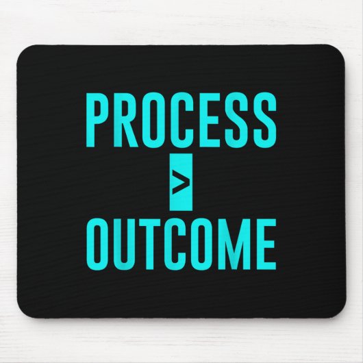 Process Greater Than Outcome Growth Mindset Motiva マウスパッド (正面)