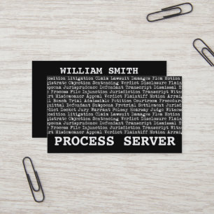 Process Serverの法的用語 名刺