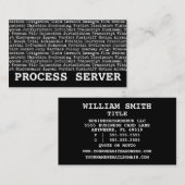 Process Serverの法的用語 名刺 (正面/裏面)