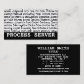 Process Serverの法的用語 名刺 (正面/裏面)