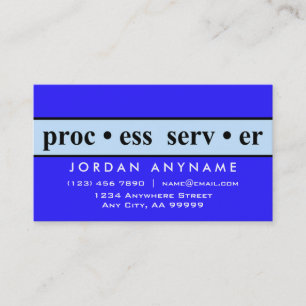 Process Server Blueストライプ Business Card 名刺